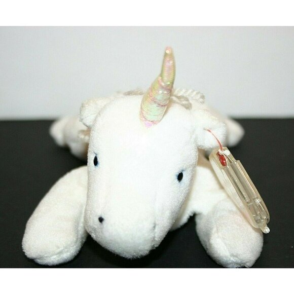 TY Beanie Baby Mystic Unicorn 1994 Iridescent horn very rare errors white 4007 - Picture 3 of 12